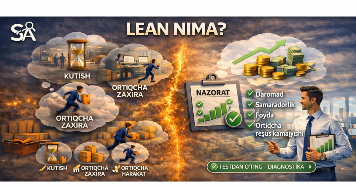 JARAYONLARNI OPTIMALLASHTIRISH (LEAN MANAGEMENT)